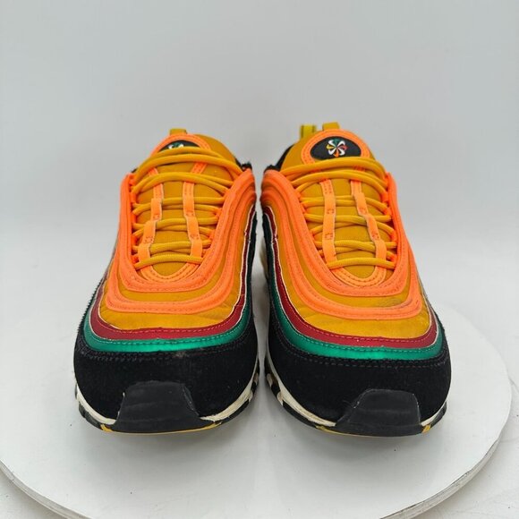 Nike Air Max 97 Men Size 9 CK9399-001 Orange Sunburst Wheel Logo Training Shoes - Picture 2 of 11